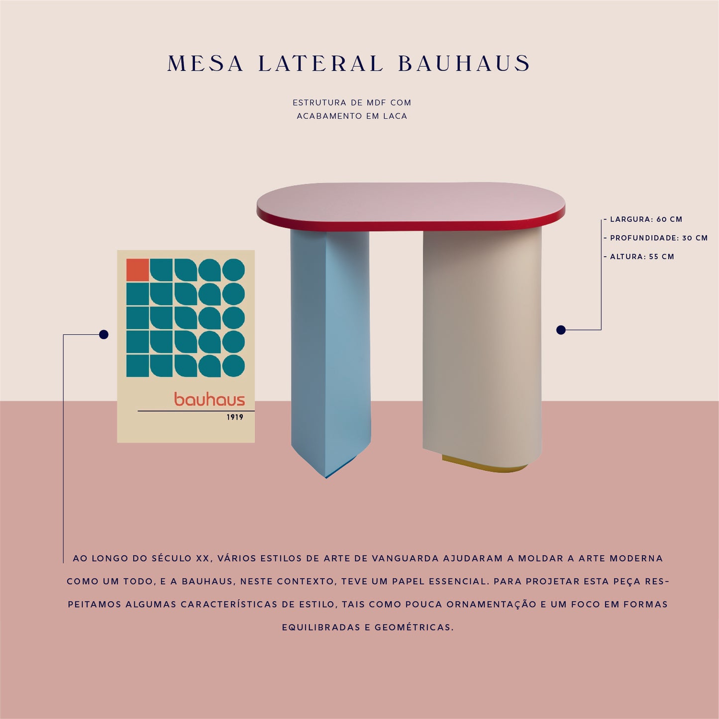 Mesa Lateral Bauhaus